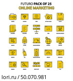 Online Marketing Icon Set. Yellow Futuro Latest Design icon Pack. Стоковая иллюстрация, агентство Ingram Publishing / Фотобанк Лори