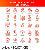 Orange Futuro 25 Christmas Icon Set. Стоковая иллюстрация, агентство Ingram Publishing / Фотобанк Лори