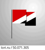 Principality of Sealand waving Flag design vector. Стоковая иллюстрация, агентство Ingram Publishing / Фотобанк Лори