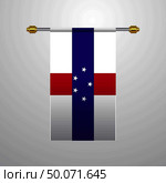 Netherlands Antilles hanging Flag. Стоковая иллюстрация, агентство Ingram Publishing / Фотобанк Лори