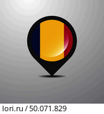 Chad Map Pin. Стоковая иллюстрация, агентство Ingram Publishing / Фотобанк Лори