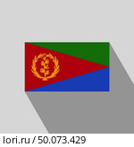 Eritrea flag Long Shadow design vector. Стоковая иллюстрация, агентство Ingram Publishing / Фотобанк Лори