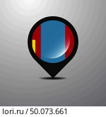Mongolia Map Pin. Стоковая иллюстрация, агентство Ingram Publishing / Фотобанк Лори