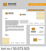 Boundary Business Letterhead, Envelope and visiting Card Design vector template. Стоковая иллюстрация, агентство Ingram Publishing / Фотобанк Лори