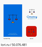 Libra  Company Logo App Icon and Splash Page Design. Creative Business App Design Elements. Стоковая иллюстрация, агентство Ingram Publishing / Фотобанк Лори