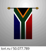 South Africa hanging Flag. Стоковая иллюстрация, агентство Ingram Publishing / Фотобанк Лори