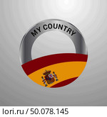 Spain My Country Flag badge. Стоковая иллюстрация, агентство Ingram Publishing / Фотобанк Лори