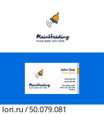 Flat Ringing bell  Logo and Visiting Card Template. Busienss Concept Logo Design. Стоковая иллюстрация, агентство Ingram Publishing / Фотобанк Лори