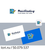 CV vector logotype with business card template. Elegant corporate identity. - Vector. Стоковая иллюстрация, агентство Ingram Publishing / Фотобанк Лори