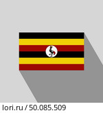 Uganda flag Long Shadow design vector. Стоковая иллюстрация, агентство Ingram Publishing / Фотобанк Лори