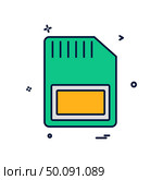 Sim card icon design vector. Стоковая иллюстрация, агентство Ingram Publishing / Фотобанк Лори
