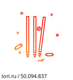 wicket cricket out bowled icon vector design. Стоковая иллюстрация, агентство Ingram Publishing / Фотобанк Лори