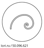 Spiral golden section Golden ratio proportion Fibonacci spiral icon in circle round outline black color vector illustration flat style simple image. Стоковая иллюстрация, агентство Ingram Publishing / Фотобанк Лори