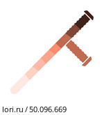 Police Baton Icon. Flat Color Ladder Design. Vector Illustration. Стоковая иллюстрация, агентство Ingram Publishing / Фотобанк Лори