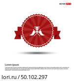 Golf Flag Icon - Red Ribbon banner. Стоковая иллюстрация, агентство Ingram Publishing / Фотобанк Лори