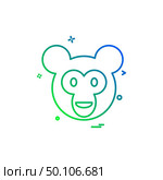 Monkey icon design vector . Стоковая иллюстрация, агентство Ingram Publishing / Фотобанк Лори