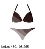 Bikini Icon. Flat Color Ladder Design. Vector Illustration. Стоковая иллюстрация, агентство Ingram Publishing / Фотобанк Лори