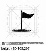 Golf Flag Icon. Стоковая иллюстрация, агентство Ingram Publishing / Фотобанк Лори