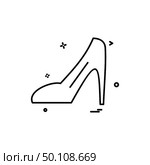 Ladies sandal icon design vector . Стоковая иллюстрация, агентство Ingram Publishing / Фотобанк Лори