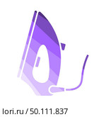 Steam Iron Icon. Flat Color Ladder Design. Vector Illustration. Стоковое фото, агентство Ingram Publishing / Фотобанк Лори