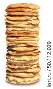 High stack of pancakes and a huge pile of delicious flapjacks. Стоковое фото, агентство Ingram Publishing / Фотобанк Лори