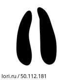 Goat Footprint. Black Silhouette Design. Vector Illustration. Стоковое фото, агентство Ingram Publishing / Фотобанк Лори
