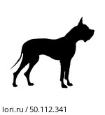 German Great Dane Dog Silhouette. Smooth Vector Illustration. Стоковая иллюстрация, агентство Ingram Publishing / Фотобанк Лори
