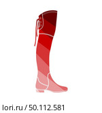 Hessian Boots Icon. Flat Color Ladder Design. Vector Illustration. Стоковое фото, агентство Ingram Publishing / Фотобанк Лори