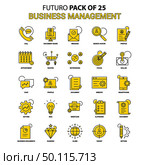 Business Management Icon Set. Yellow Futuro Latest Design icon Pack. Стоковая иллюстрация, агентство Ingram Publishing / Фотобанк Лори