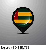 Togo Map Pin. Стоковая иллюстрация, агентство Ingram Publishing / Фотобанк Лори
