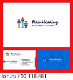 Positions Logo design with Tagline & Front and Back Busienss Card Template. Vector Creative Design. Стоковая иллюстрация, агентство Ingram Publishing / Фотобанк Лори