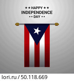 Puerto Rico Independence day hanging flag background. Стоковая иллюстрация, агентство Ingram Publishing / Фотобанк Лори