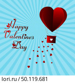 Happy Valentine’s day , Illustration of love, Valentine’s day set. Greeting card, poster, flyer, banner design. Стоковая иллюстрация, агентство Ingram Publishing / Фотобанк Лори