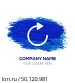 Reload Icon - Blue watercolor background. Стоковая иллюстрация, агентство Ingram Publishing / Фотобанк Лори
