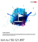 Golf Flag Icon - Watercolor Background. Стоковая иллюстрация, агентство Ingram Publishing / Фотобанк Лори