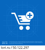 Shopping Cart and plus Sign. Стоковая иллюстрация, агентство Ingram Publishing / Фотобанк Лори