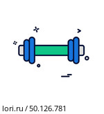 Dumbell icon design vector. Стоковая иллюстрация, агентство Ingram Publishing / Фотобанк Лори