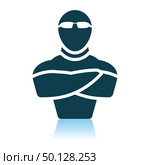 Night Club Security Icon. Shadow Reflection Design. Vector Illustration. Стоковая иллюстрация, агентство Ingram Publishing / Фотобанк Лори