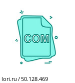 COM file type icon design vector. Стоковая иллюстрация, агентство Ingram Publishing / Фотобанк Лори