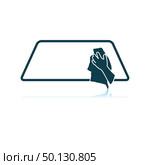 Wipe Car Window Icon. Shadow Reflection Design. Vector Illustration. Стоковая иллюстрация, агентство Ingram Publishing / Фотобанк Лори