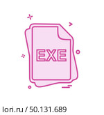 EXE file type icon design vector. Стоковая иллюстрация, агентство Ingram Publishing / Фотобанк Лори