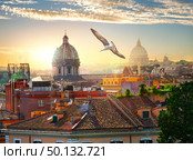 Dome of Rome historic architecture closeup, Italy. Стоковое фото, агентство Ingram Publishing / Фотобанк Лори