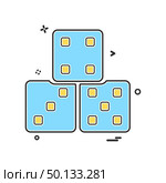 Dice icon design vector. Стоковая иллюстрация, агентство Ingram Publishing / Фотобанк Лори