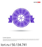 Citrus Slice Icon - Purple Ribbon banner. Стоковая иллюстрация, агентство Ingram Publishing / Фотобанк Лори