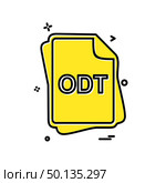ODT file type icon design vector. Стоковая иллюстрация, агентство Ingram Publishing / Фотобанк Лори