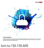 add Bag or purse icon - Watercolor Background. Стоковая иллюстрация, агентство Ingram Publishing / Фотобанк Лори