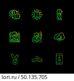 coin , golem , dollar, ,chip , ic , graph , cloud,  smart phone , medal ,icon, vector, design,  flat,  collection, style, creative,  icons. Стоковая иллюстрация, агентство Ingram Publishing / Фотобанк Лори