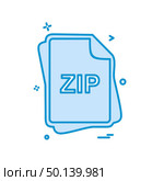 ZIP file type icon design vector. Стоковая иллюстрация, агентство Ingram Publishing / Фотобанк Лори