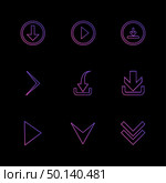 download , play, download , arrows , directions , left , right , pointer , download , upload , up , down , play , pause , foword , rewind , icon, vector, design,  flat,  collection, style, creative,  icons. Стоковая иллюстрация, агентство Ingram Publishing / Фотобанк Лори