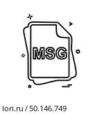 MSG file type icon design vector. Стоковая иллюстрация, агентство Ingram Publishing / Фотобанк Лори